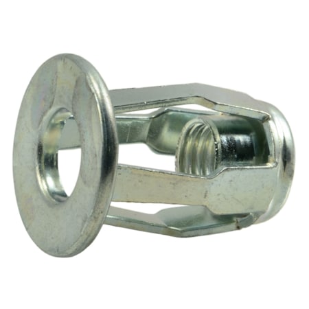 Midwest Fastener Rivet Nut, 18mm L, M6-1.0 Thread Size, Steel, Zinc Plated, 8 PK 39465